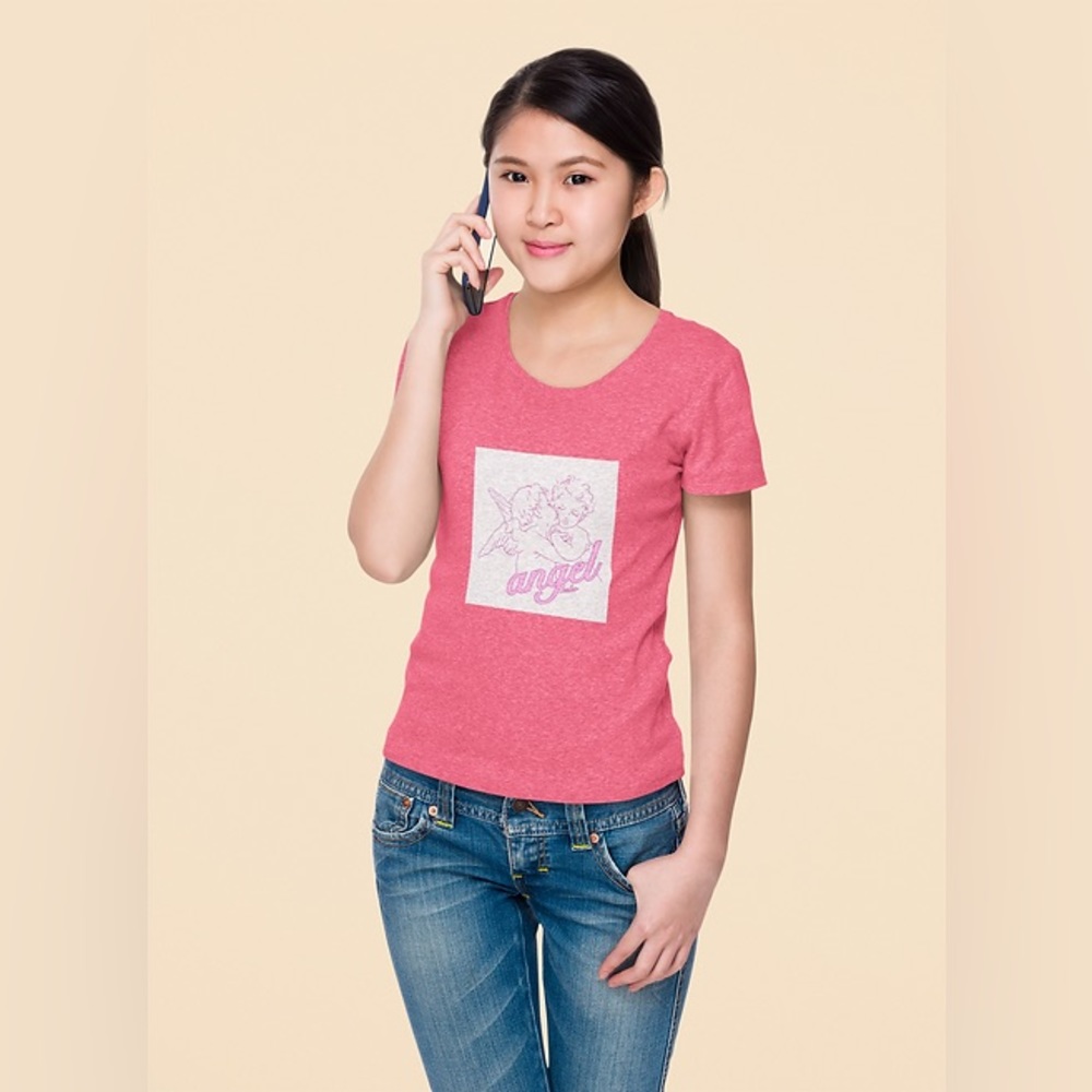 🌸 Red Angel Short Sleeve T- Shirt